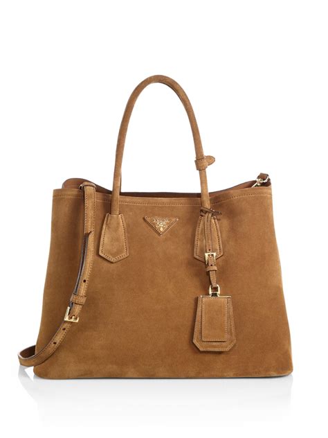 light brown prada bag|Prada brown suede bag.